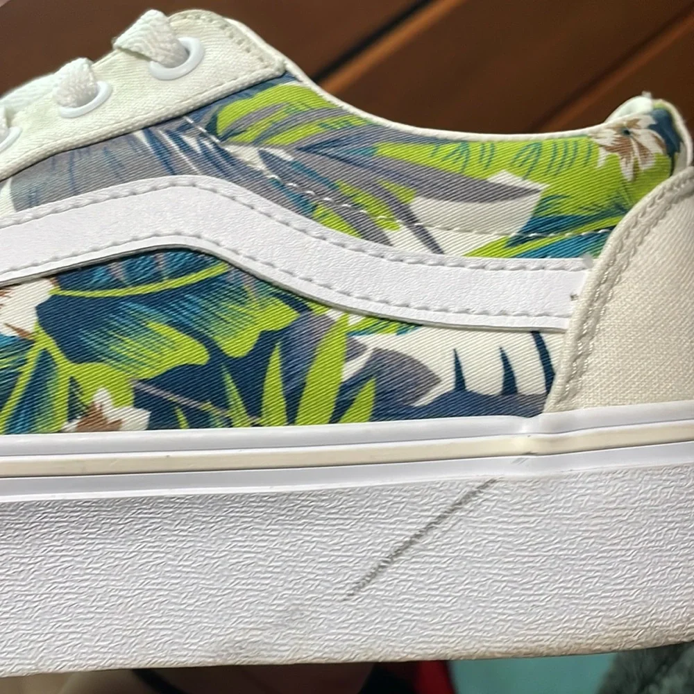 Vans Ward Lo Platform Sneaker Women's Size 9 Tropical Floral Palm Leaves - Picture 4 of 4